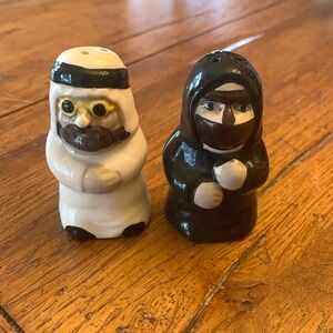 Vintage Arab salt and pepper shakers